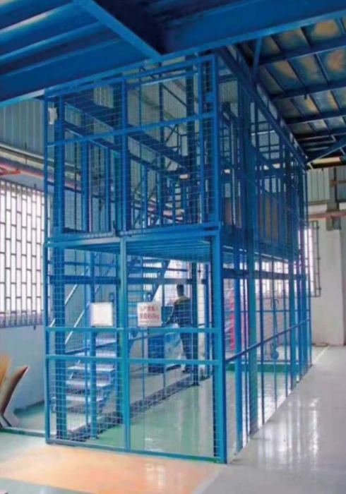 Warehouse/Building Installation of Hydraulic Guide Rail Type Lift​
